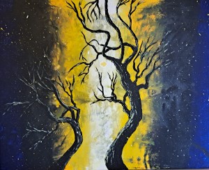 Tree acrylic painting